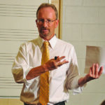 Image of Dr. Gary Beckman teaching a course in arts entrepreneurship.
