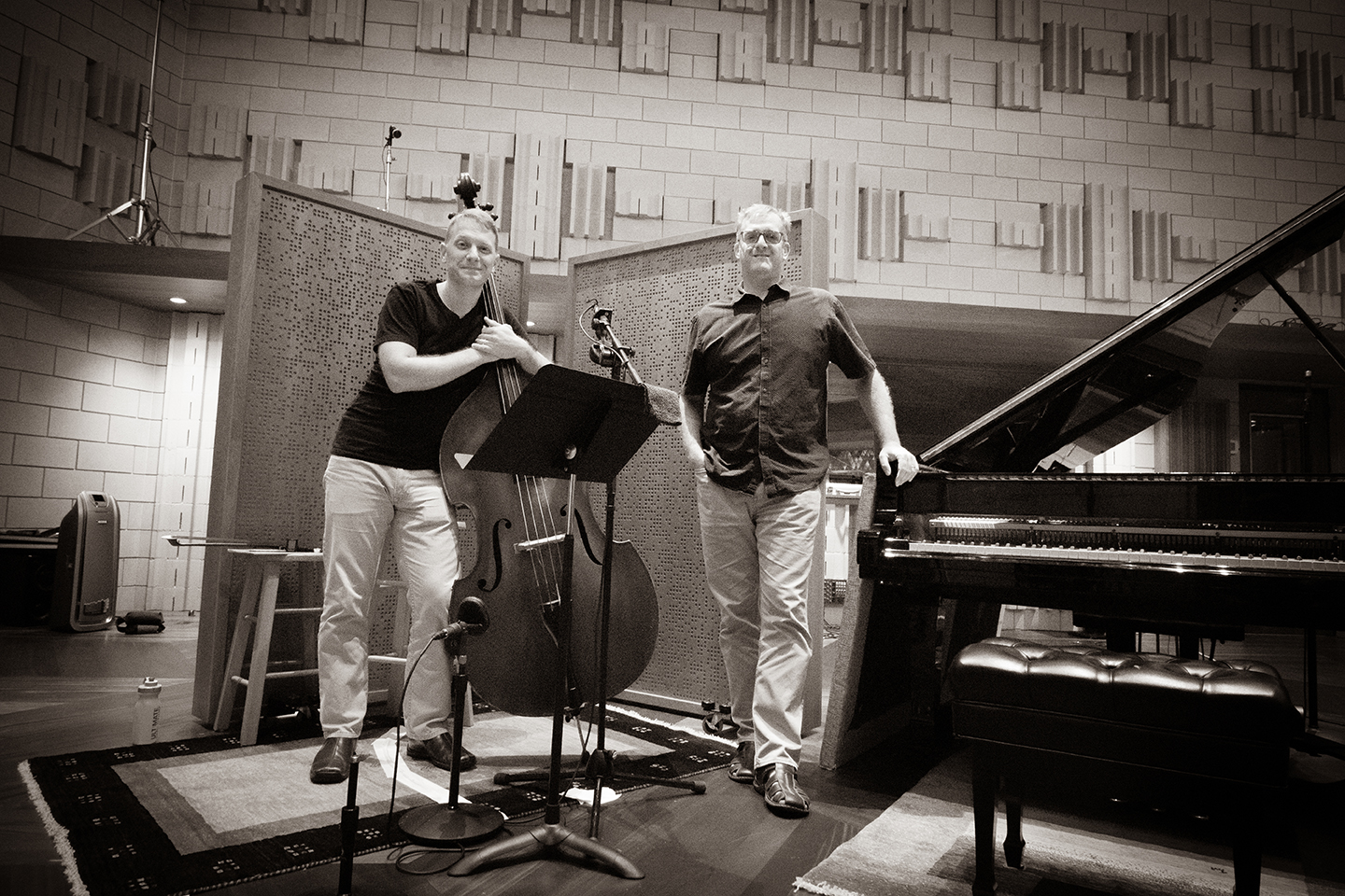 Jason Foureman and Stephen Anderson pause for a photo during their recording sessions for Duo in summer of 2019.