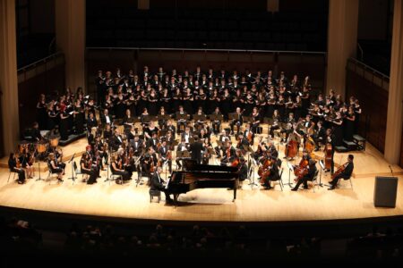 Combined Choirs and Orchestra performing at Meymandi Concert Hall in Raleigh