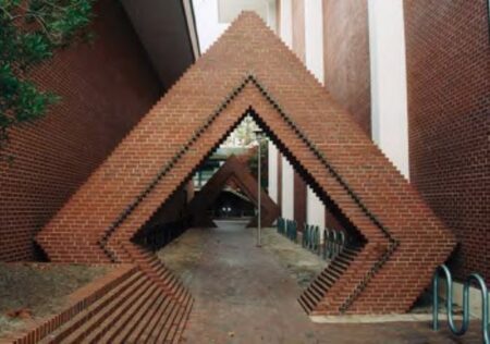 Arches in walkway between Price Music Center and Talley Student Center, 2001