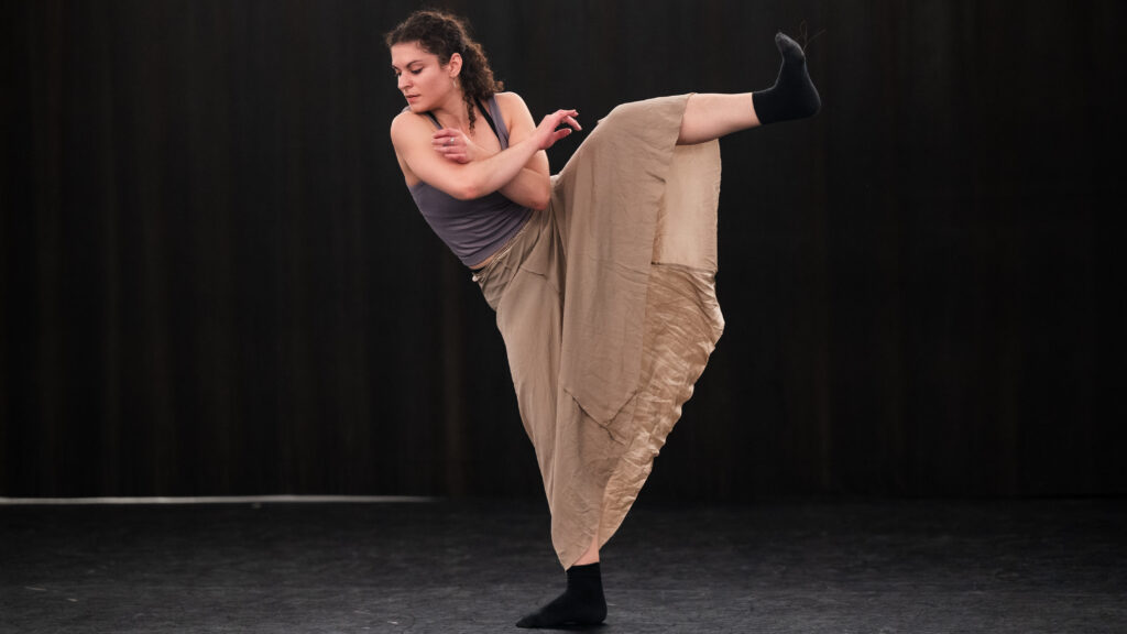 woman dancing in a studio